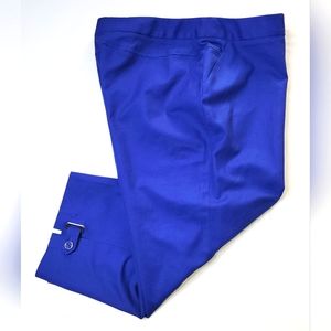 Rafella Curvey Women 16 Crop Button Hem Capri Careers Business Casual Pants